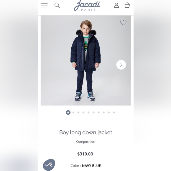 Jacadi Toddler Boy 5T Down Parka Winter Coat - Picture 3 of 12